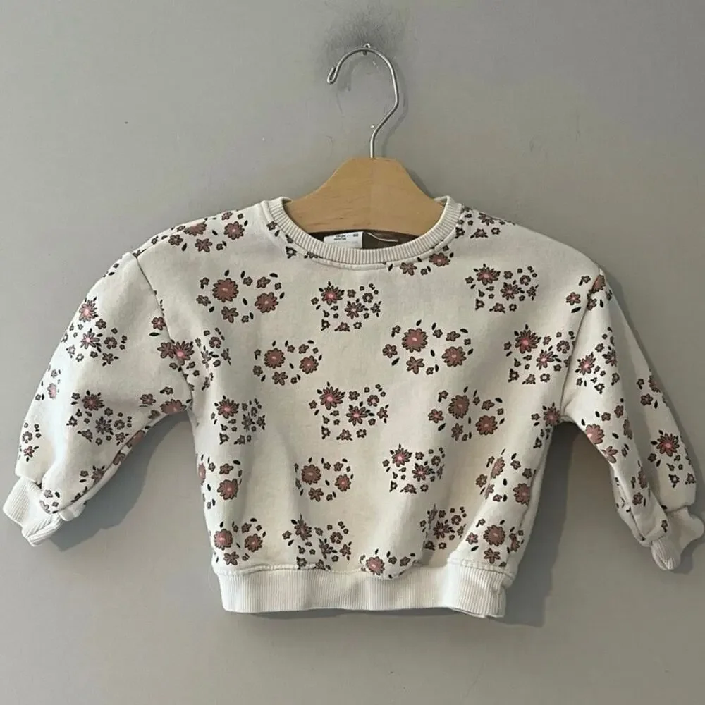 $30 ADD ON zara cream floral‎ set 18-24M 2-3Y cotton on baby gap h&m sweatshirt